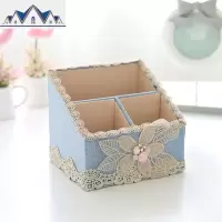 遥控器板桌面茶几收纳盒置物架布艺客厅化妆品整理梳妆台简约家用 三维工匠
