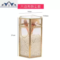 网红化妆刷收纳桶透明玻璃防尘笔刷筒家用桌面梳妆台彩妆刷收纳盒 三维工匠