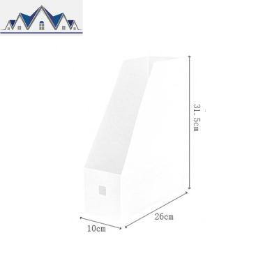 办公桌书本收纳盒 透明磨砂桌面学生书本整理盒书立置物架文件架 三维工匠