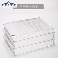 食品级饺子盒家用冰箱收纳放速冻饺子的托盘装冷冻水饺放抄手多层 三维工匠收纳盒