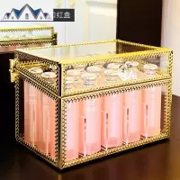 玻璃透明口红收纳盒亚克力化妆品收纳盒口红收纳架唇膏收纳整理盒 三维工匠