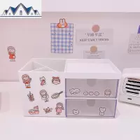 尤物少女*韩国简约抽屉式收纳盒口红置物架宿舍办公整理盒桌面 三维工匠