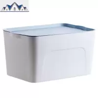 撞色加厚塑料收纳箱大号玩具衣服收纳盒有盖衣柜内衣整理箱储物箱 三维工匠