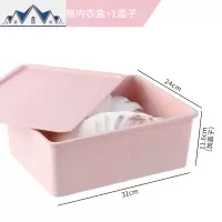 内衣收纳盒塑料抽屉式分格装家用储物放内裤袜子有盖整理箱三合一 三维工匠