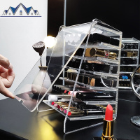 防尘透明口红收纳盒展示架子带盖多格大容量装口红唇釉眼影网红款 三维工匠