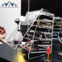 防尘透明口红收纳盒展示架子带盖多格大容量装口红唇釉眼影网红款 三维工匠