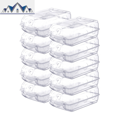 加厚大号水晶鞋盒透明鞋盒鞋子整理收纳盒塑料鞋盒子10只装 三维工匠
