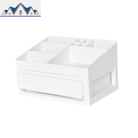 简约防尘桌面抽屉式收纳盒 ins学生宿舍化妆品置物架大容量梳妆盒 三维工匠