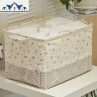 zakka卡通日系棉麻收纳箱 衣服玩具收纳盒整理箱 捆绳束口可水洗 三维工匠