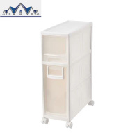 16cm宽夹缝收纳柜厨房抽屉式缝隙整理储物柜客厅卫生间窄缝置物架 三维工匠