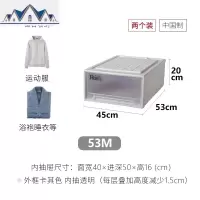 天马株式会社抽屉式收纳箱卧室衣柜储物箱特大整理箱2个装 三维工匠收纳柜