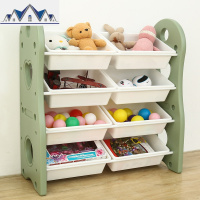 儿童玩具收纳架幼儿园宝宝整理柜收纳箱塑料多层置物架子家用经济 三维工匠收纳柜