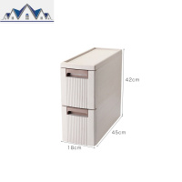 18cm宽厨房夹缝收纳柜塑料抽屉式卫生间储物柜缝隙窄柜浴室整理柜 三维工匠