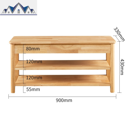 全实木换鞋凳家用口鞋柜收纳储物凳鞋架进简约北欧可坐穿鞋凳 三维工匠收纳凳