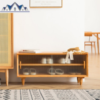 北欧换鞋凳鞋柜实木穿鞋凳简约现代家用口多功能进可坐储物凳 三维工匠收纳凳