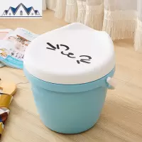 嘟嘟桶凳儿童卡通收纳玩具储物凳子多功能可坐塑料手提圆凳 三维工匠收纳凳
