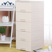 多层组合抽屉式收纳柜5层3小号儿童玩具整理柜塑料储物柜宝宝衣柜 三维工匠