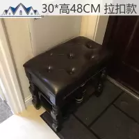 实木换鞋凳美式穿鞋凳鞋柜家用储物凳口可坐欧式鞋架收纳凳 三维工匠