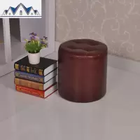 换鞋凳小凳子高矮沙发凳搁脚凳加高梳妆凳皮圆墩子屁蹲非储物脚踏 三维工匠收纳凳