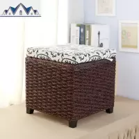 极有家发现 藤编简约收纳凳收纳箱储物凳换鞋凳穿鞋凳整理箱子 三维工匠