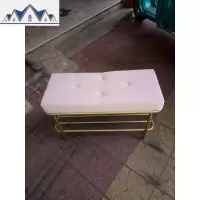 铁艺现代换鞋凳北欧服装店沙发矮凳试鞋凳口鞋柜储物长凳床尾凳 三维工匠收纳凳