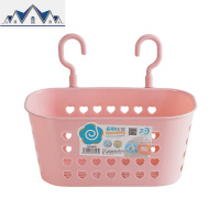 宿舍床头小挂篮塑料收纳篮卫生间置物篮厨房挂钩沥水浴室悬挂吊篮 三维工匠