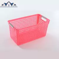 [2个装]塑料长方形收纳篮桌面收纳筐厨房收纳浴室收纳框篮子 三维工匠