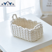 北欧ins水洗化妆品收纳筐储物盒桌面零食钥匙杂物置物篮宿舍 三维工匠收纳篮