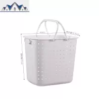 脏衣篮洗衣篮脏衣服收纳筐家用放衣物的篮子篓卫生间装衣娄蓝框桶 三维工匠收纳篮