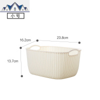 仿藤编桌面收纳篮塑料镂空收纳筐厨房零食收纳盒浴室洗澡篮子 三维工匠