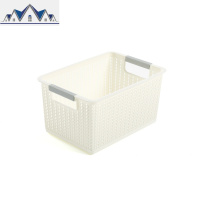 仿藤编桌面收纳篮塑料镂空收纳筐厨房零食杂物收纳盒浴室洗澡篮子 三维工匠