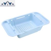 创意可伸缩水沥水架家用塑料洗菜篮子厨房放碗筷收纳架沥水篮 三维工匠收纳篮