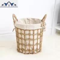 北欧ins脏衣篓衣物整理家用内衣收纳大号脏衣篮藤编宿舍玩具储物 三维工匠收纳篮