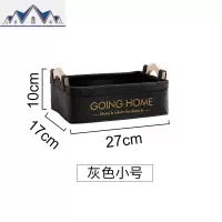 北欧毛毡收纳篮木柄提手衣物杂物化妆品布艺收纳筐桌面储物 三维工匠