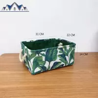 北欧清新布艺收纳筐棉绳杂物收纳盒衣服衣物收纳筐脏衣篮桌面收纳 三维工匠收纳篮