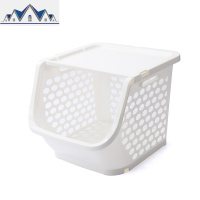 厨房多层式落地蔬菜篮子塑料置物架收纳筐家用杂物整理筐储物架子 三维工匠收纳篮