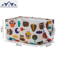 卡通风格儿童玩具衣物收纳篮布艺收纳筐带把手可折叠脏衣篮 三维工匠