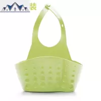 厨房浴室收纳架水沥水小挂篮蓝塑料杂物盒筐框家用的放装菜篮子 三维工匠收纳篮