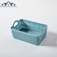 塑料手提收纳筐零食玩具整理篮桌面杂物收纳筐浴室置物筐 三维工匠收纳篮