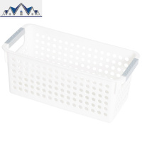 塑料收纳筐长方形置物小篮子厨房杂物桌面幼儿园玩具零食储物框子 三维工匠