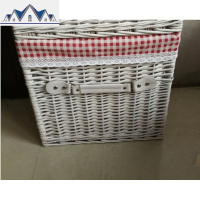 专业定做竹柳藤编收纳筐抽屉定制储物盒篮子格子整理箱柳编收纳 三维工匠收纳篮