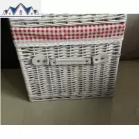 专业定做竹柳藤编收纳筐抽屉定制储物盒篮子格子整理箱柳编收纳 三维工匠收纳篮