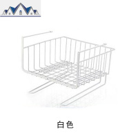 厨房橱柜隔板收纳筐衣柜搁板下挂篮置物架收纳架收纳篮免打孔 三维工匠