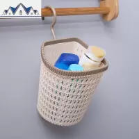 壁挂式多层收纳挂篮厨房浴室卫生间宿舍床头塑料置物架杂物吊篮子 三维工匠收纳篮