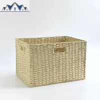 壹品生活家居日式编织收纳筐桌面收纳篮编织筐收纳盒储物筐编织篮 三维工匠