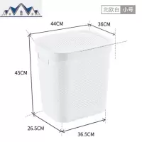 大号仿藤编日式脏衣篮塑料洗衣篮浴室脏衣服收纳筐收纳蓝脏衣篓 三维工匠收纳篮