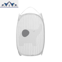 家用可折叠脏衣篮卡通大容量衣服收纳筐大号洗衣篮网格简易脏衣篓 三维工匠收纳篮