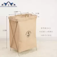 布艺折叠大号脏衣篓装放衣服的篮子玩具收纳桶简约铁艺北欧 三维工匠收纳篮