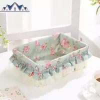 布艺藤编收纳筐桌面遥控器收纳篮化妆品收纳盒篮杂物篮收纳盒 三维工匠