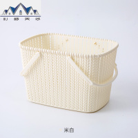 手提洗澡篮子浴筐洗漱用品韩国范儿可爱洗浴沐浴蓝浴室收纳篮框筐 三维工匠